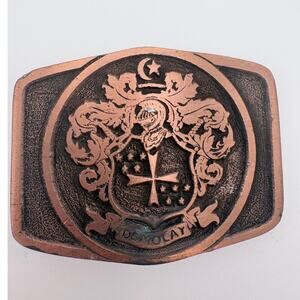 Brass Demolay Belt Buckle